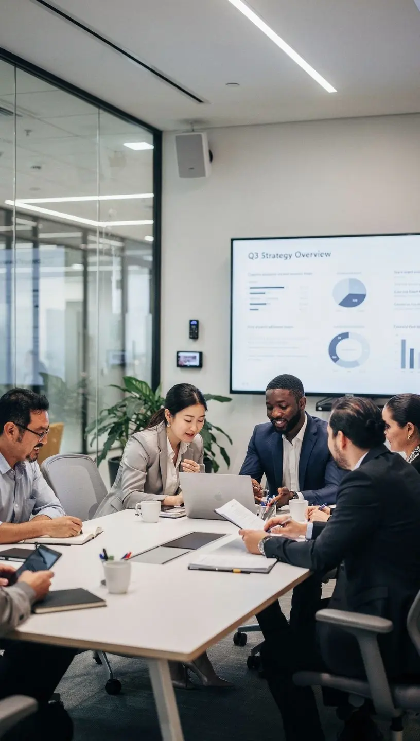 Дизайн приемной с ярким освещением и привлекательными декоративными элементами.